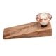 2 Pieces Pink Wheel Flower Ceramic Wooden Door Stopper